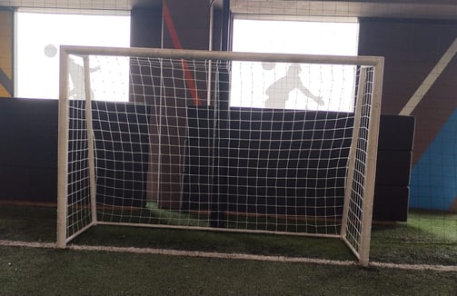 Porteria de futbol con malla deportiva