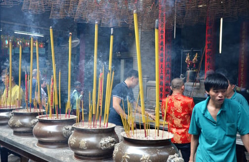 Visiting the Thien Hau Pagoda in Ho Chi Minh City, Vietnam