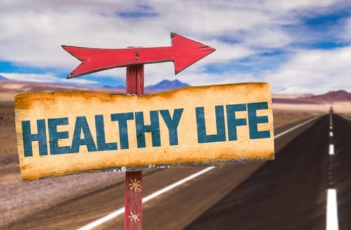 healthy life signpost