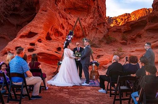 wedding with arch at valley of fire