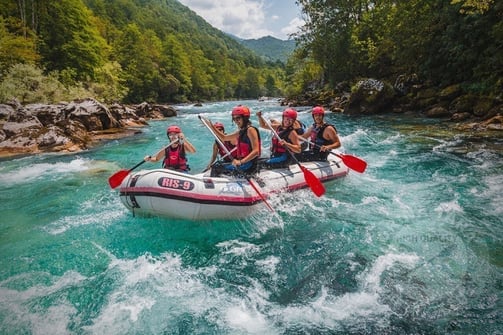Fun time for guests on Rafting Neretva
