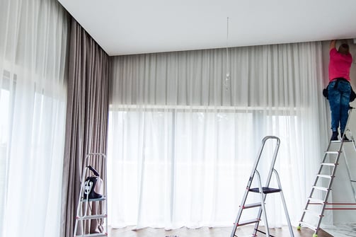 Bėgelių, romanečių, medinių žaliuzių, montavimas