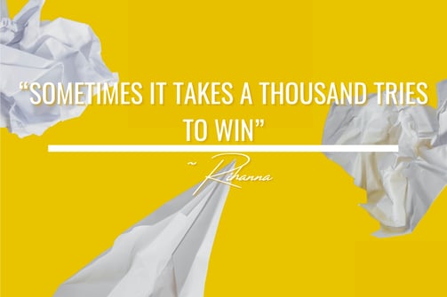 discarded paper planes with a rihanna quote