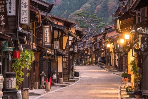 Japanese historical traditional village Naraijuku