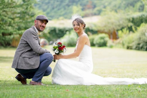 photo d'un couple de mariés près de beaune