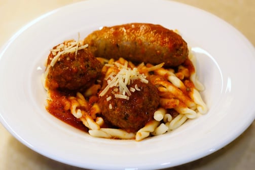 meatballs and sausage