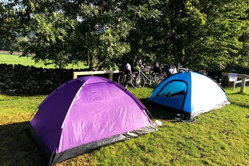 Morning in a campsite