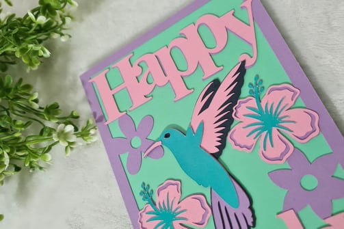 Happy Birthday Card SVG file for Cricut Maker