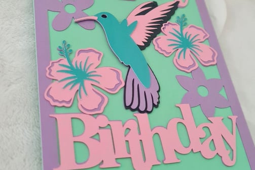 Happy Birthday Card SVG file for Cricut Maker