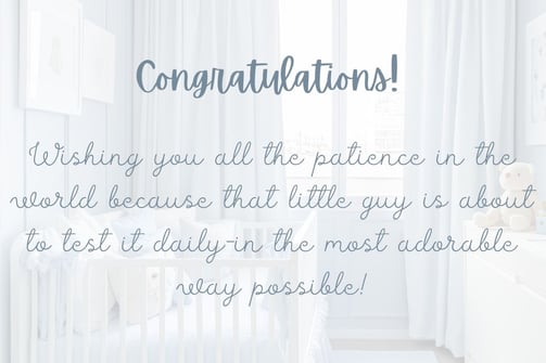 Messages for a newborn baby boy card