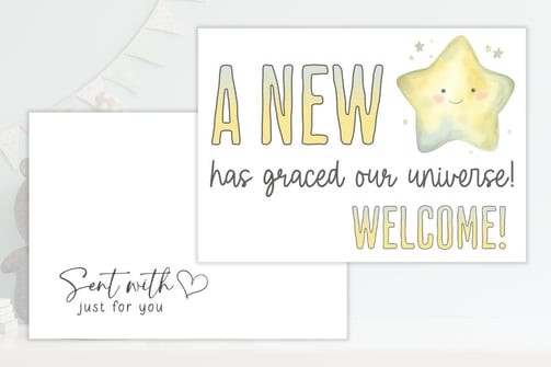 Printable newborn baby card