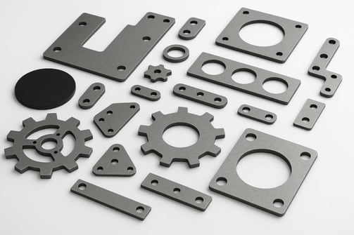 Metalinių detalių pjovimas lazeriu