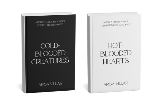 Two books, one with a black cover and one with a white cover