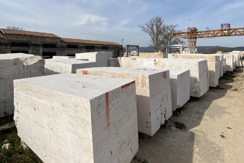 Travertine block