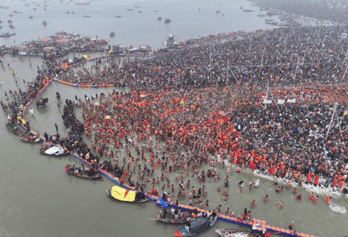 Panoromic view of Maha Kumbh 2025