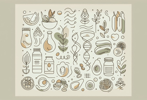 a variety of food items and food items