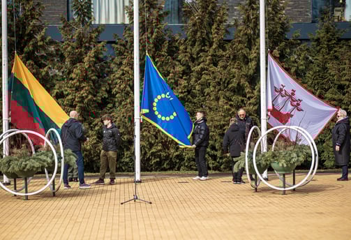 Lietuvos, Palangos ir Šventosios vėliavų iškilmingas pakėlimas