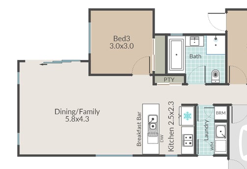 Add dimensions to floor plan