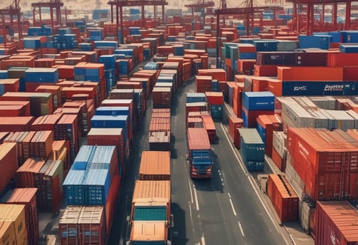several cargo containers