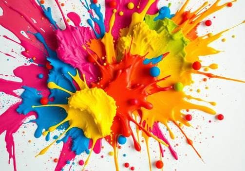 a colorful paint splatter