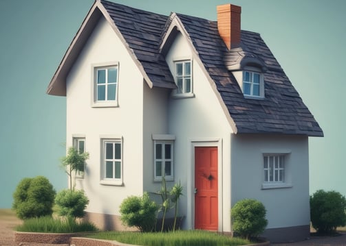 Wooden background features a set of letter tiles spelling out the phrase 'HOUSING LOAN' in two rows. The tiles have black letters on a white surface, creating a simple and clear message.