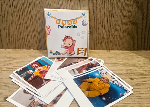 baby milestone polaroids