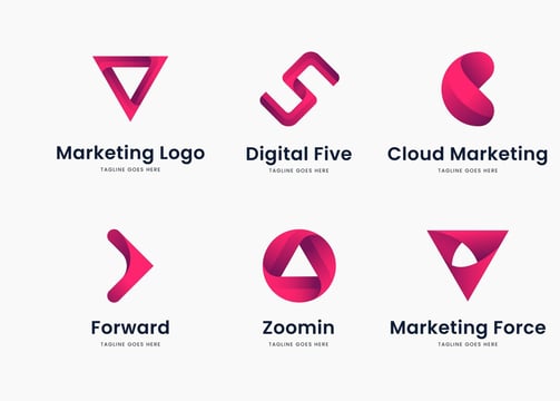 a set of logos for a digital marketing company