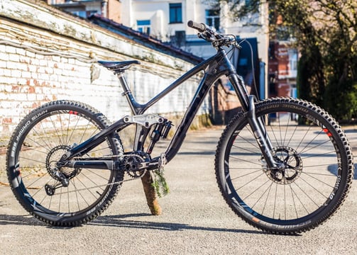 a Kona MTB custom painted in the street