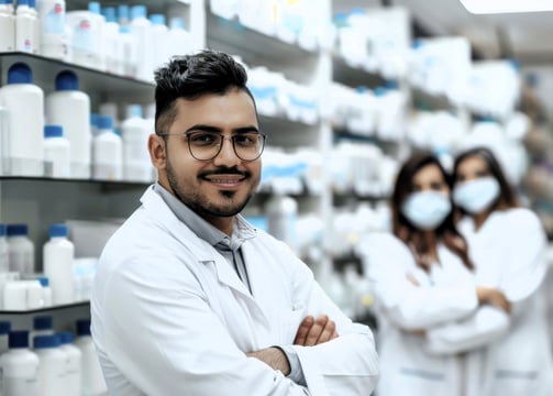Man working in pharmacy