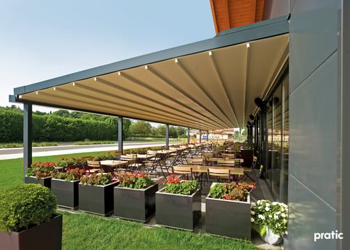Pergola mit Tuch
