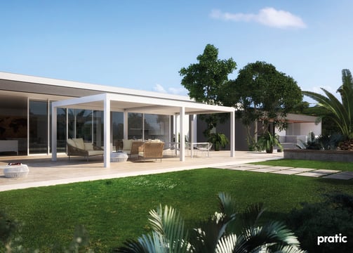 Pergola mit Lamellen