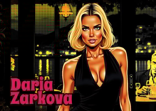 Daria Zarkova, impecable en un vestido negro, atraviesa el restaurante A Mar bajo la mirada calculadora de Rafael Montoro, en