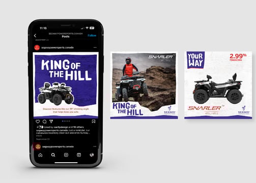 Digital advertisement campaign for Segway Powersports Canada.