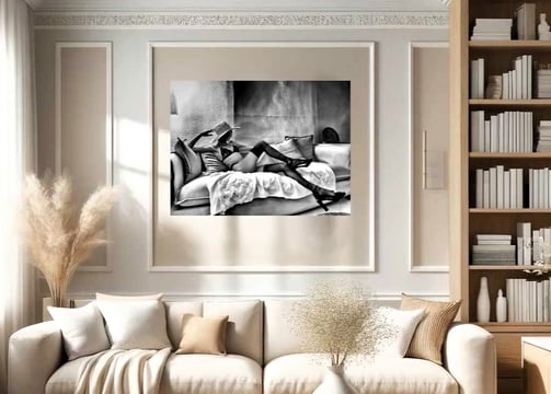 Exemple d'un tirage photo dans un salon