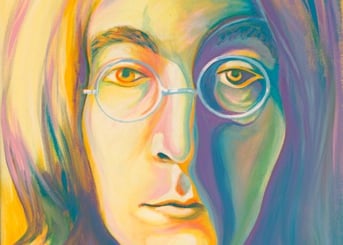 John Lennon © Beth Crosley 2006, acrylic on canvas, 16” x 20”