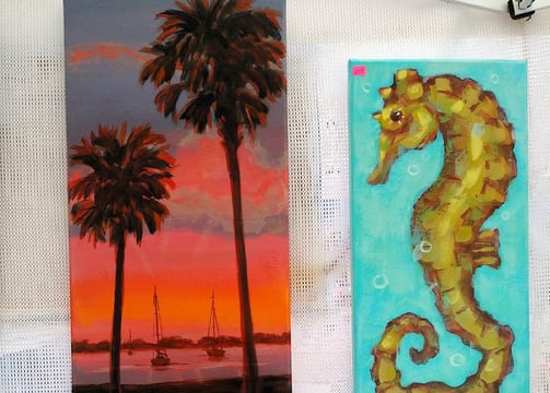 acrylic painting marine life
