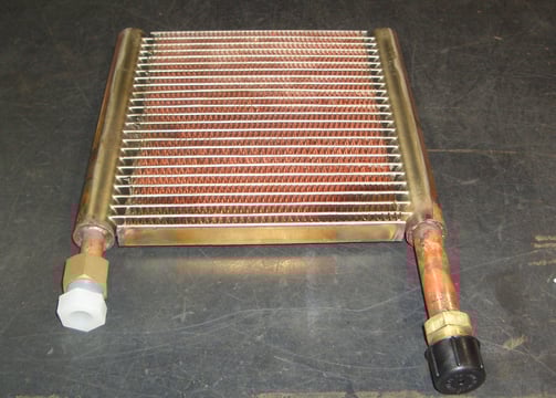 Extruded Copper microchannel tube evaporator brazed in a CAB furnace