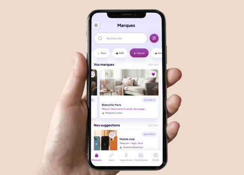 Screenshot d'une application pour les éditeurs et créateurs de contenus