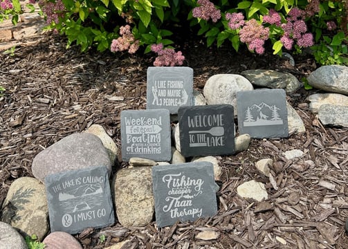 laser engraved slate coasters with funny sayings