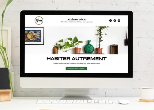 Webdesign du site internet du Zèbre Déco