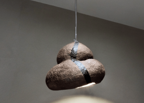 Wabi Sabi Paper Mache pendant light