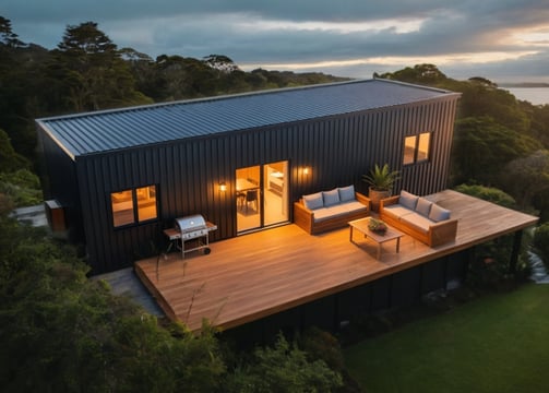 Transportable home deck