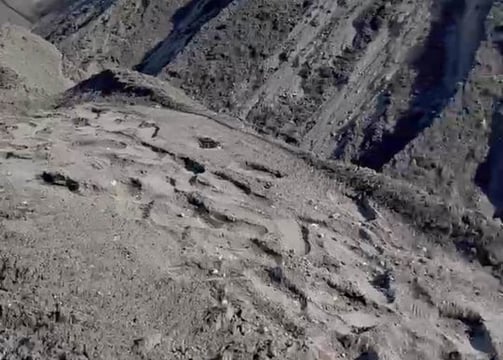river sand pile