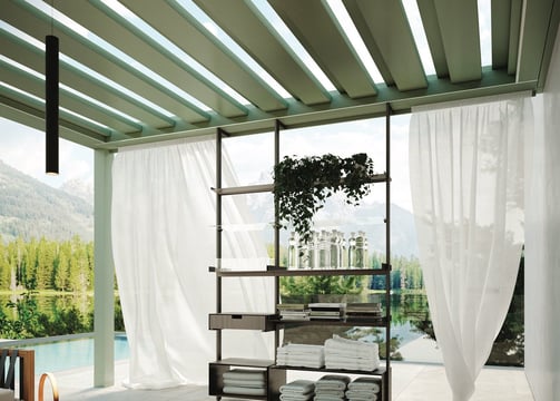 Pergola mit Lamellen