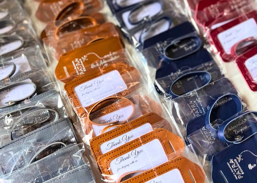 luggage tag souvenir custom pernikahan