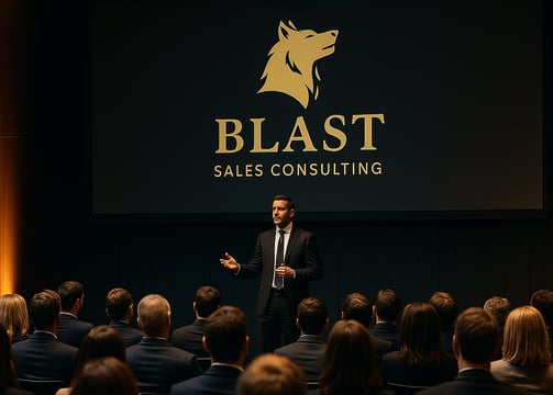 a man in a suit and tie standing in front of a crowd of people
