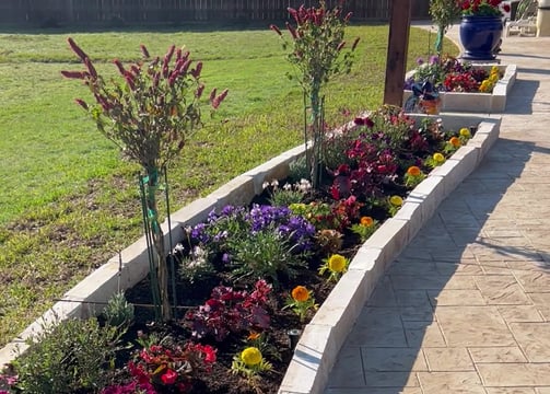 Flower Bed with Sidewalk
