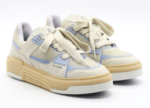 Balearic Sneaker bege e azul