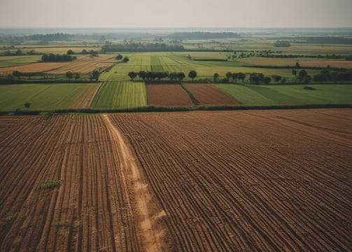 A Open land under the sky surrounded with Agriculture