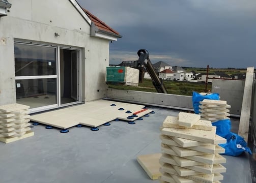 terrasse dalle sur plot
